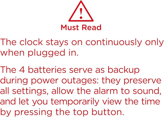 Peakeep Small Cute Digital Alarm Clock Plug-in - Image 8
