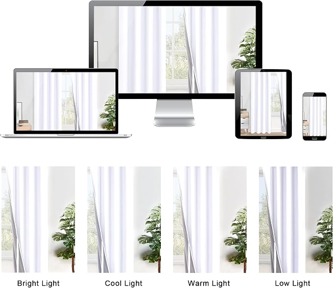 XWZO 100% Blackout Curtain 84 Inches Length 2 Panels Set - Image 9