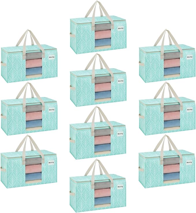 VENO Moving Bags, Wide Open Top, 10 Pack | Moving boxes Alternative, Heavy Duty by Veno