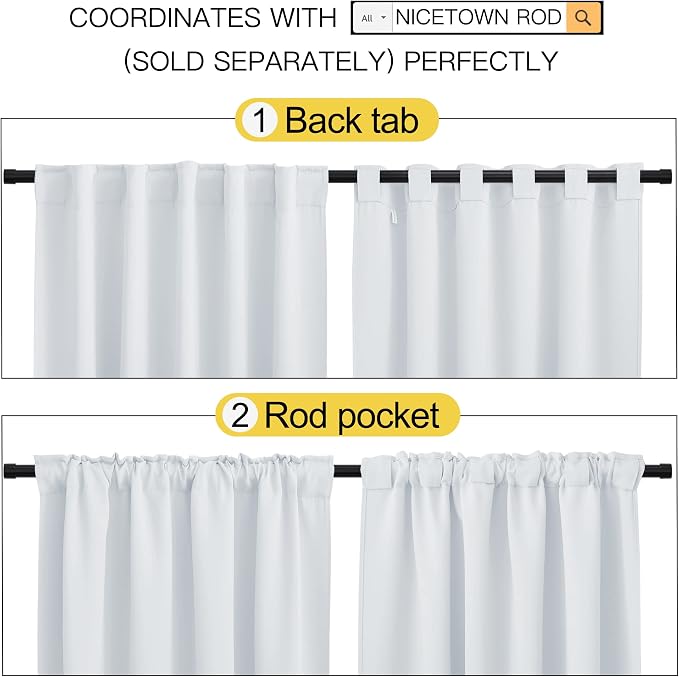 NICETOWN Short Curtains for Small Window - Image 3