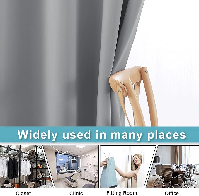 RYB HOME Portable Room Divider Curtains - Image 3