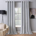 MIULEE Velvet Curtains Greyish White 52 x 84 Inch Length Set of 2 | Grommet by MIULEE