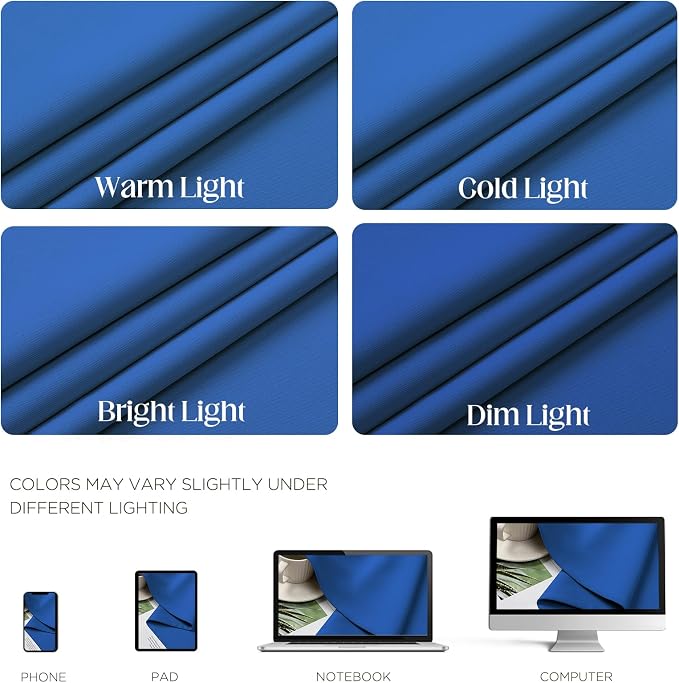 CUCRAF Blackout Curtains 63 inch Length 2 Panels Set, Room Darkening Drapes - Image 4