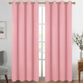 Diraysid Pink Grommet Blackout Curtains by Diraysid%2C+refresh+your+life