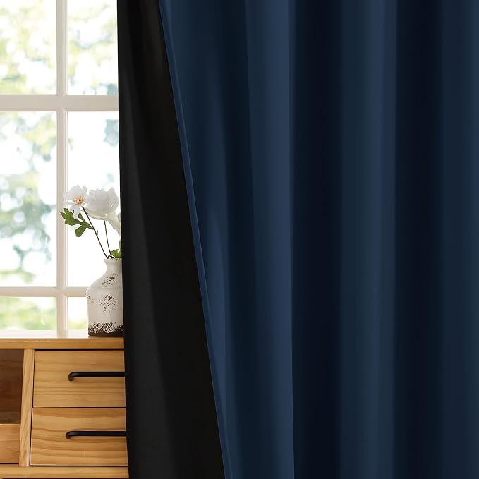 RYB HOME 100% Blackout Curtains 108 inches, Extra Long Ceiling Curtains | - Image 3