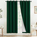 COSVIYA Drak Green 100% Blackout Curtains by COSVIYA