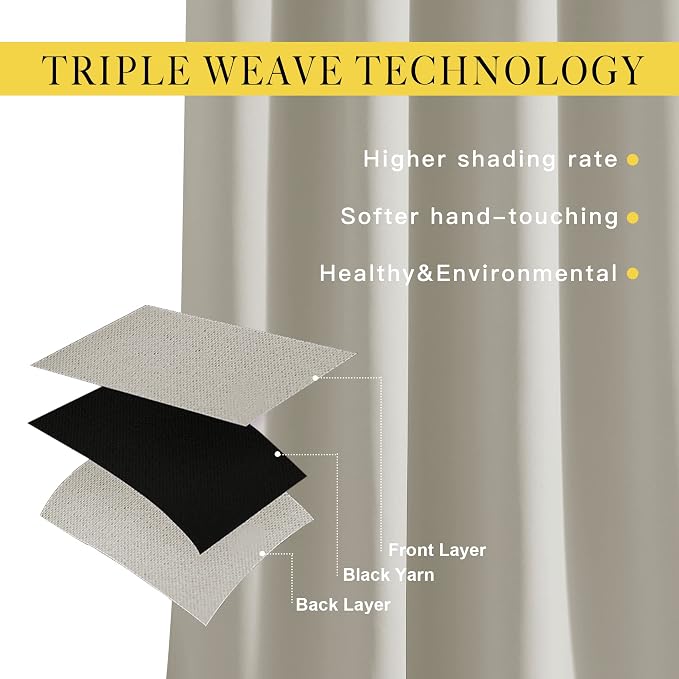 NICETOWN Blackout Curtains for Bedroom 90 inches Long - Image 3