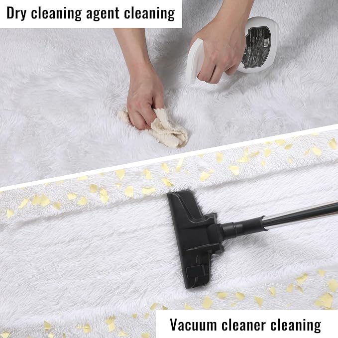 Soft Comfy White Area Rugs for Bedroom Boys Living Room Fluffy Shag Furry - Image 8