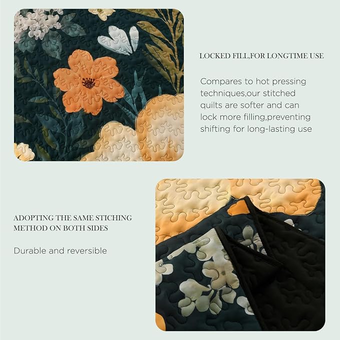 Quilt Queen Size, Reversible Polyester Coverlet Set - Image 8
