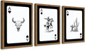 Western Cowboy Wall Art Set Of 3 Cowboy Print Playing Card Inspired by TransformYourWallsElevateYourStyle