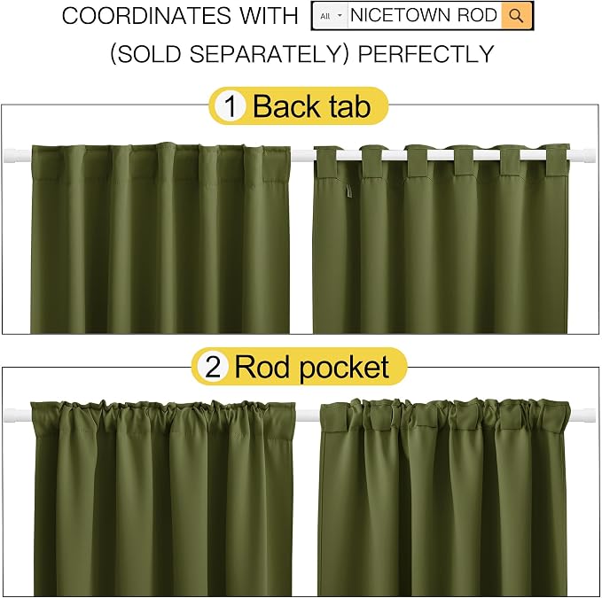 NICETOWN Blackout Curtain Panels - Image 3