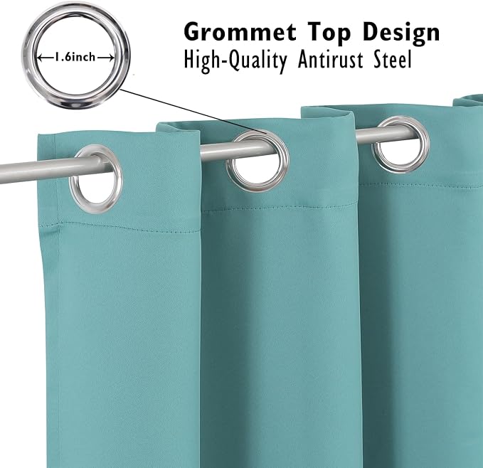 ChrisDowa Blackout Curtains Door Curtain 84 Inch Curtains Closet Drapes | 42W x - Image 3