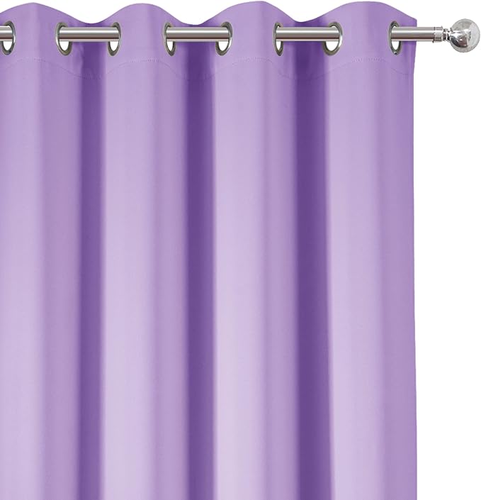 Lavender Blackout Curtains 38 x 63 Inch Length/Set of 2 Curtain Panels/Thermal - Image 7