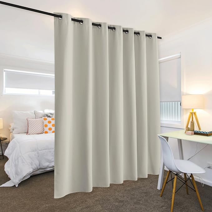 RYB HOME Privacy Curtain for Sliding Glass Door Locker Room Basement Closet | - Image 4