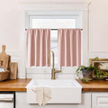 RYB HOME 100% Blackout Bathroom Curtains Over Sink 24 inches Long | Heat UV by RYBHOME