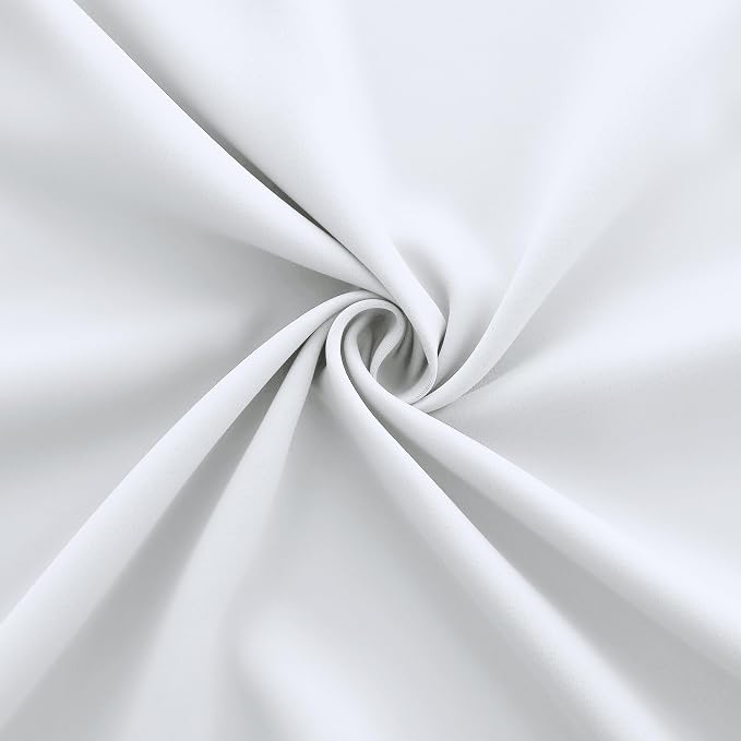 KOUFALL White Curtains 63 Inch Length 2 Panels Set Grommet Lightweight 60-70% - Image 6