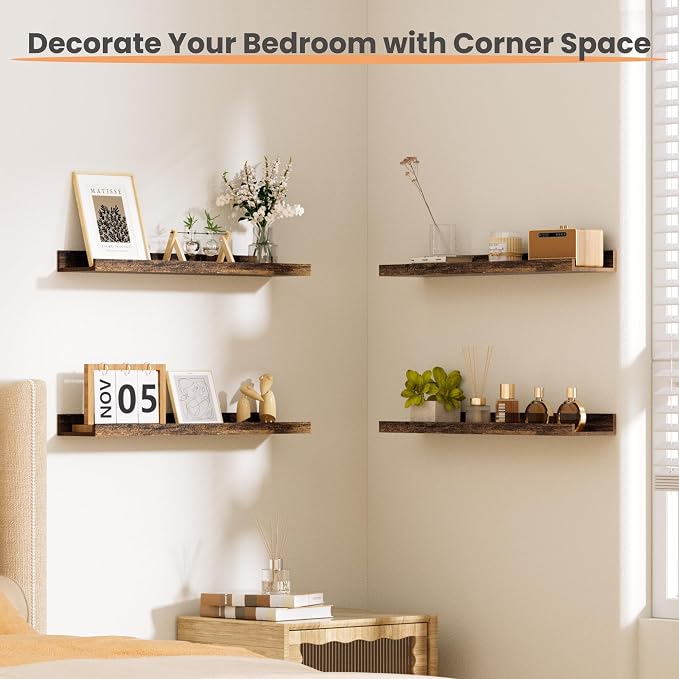 upsimples Floating Shelves for Wall Decor and Storage, Nursery Room, Coffee Bar - Image 6