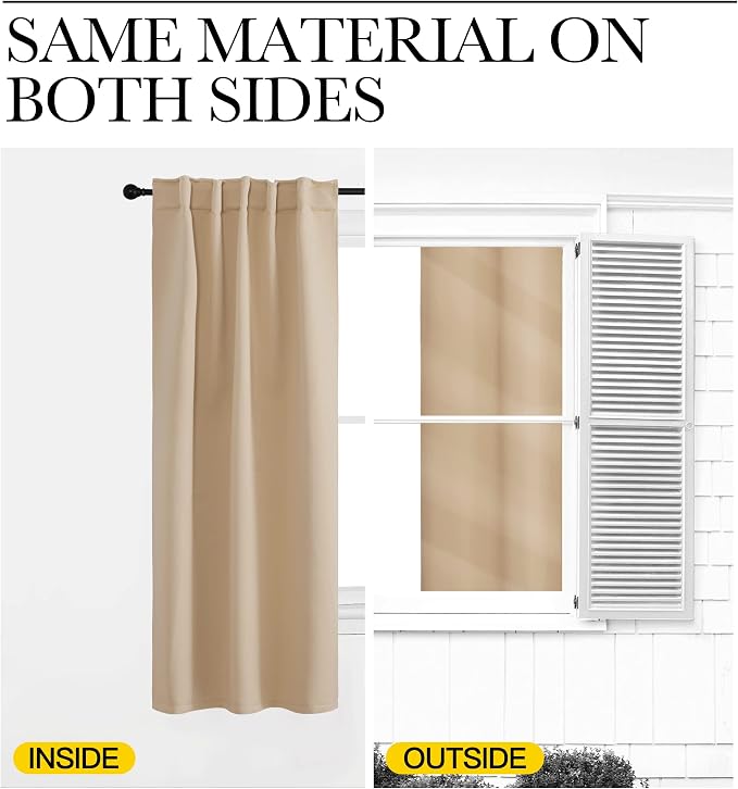 NICETOWN Window Treatment Curtains Room Darkening Drapes - Image 7