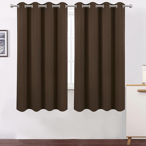 100% Blackout Chocolate Brown Curtains - Image 2