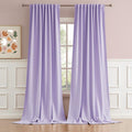Lavender Curtains Room Darkening，Rod Pocket and Back Tab Thermal Insulated by DUALIFE