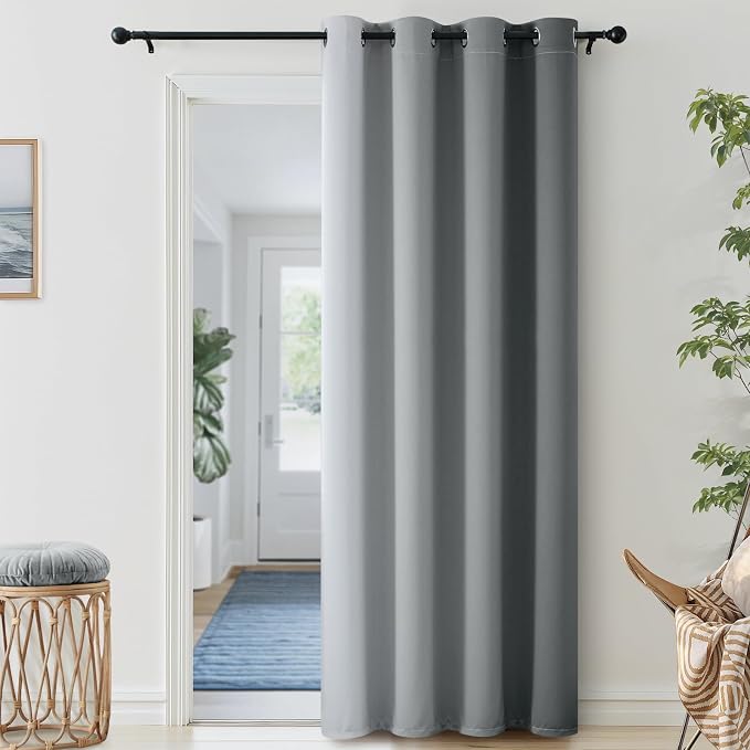 SimpleHome Grey to White Ombre Room Darkening Curtains 84 inches, 1 Panel | by SimpleHome