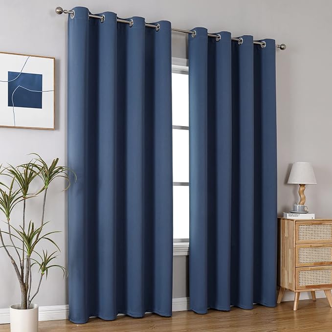 ChrisDowa Blackout Curtains for Bedroom and Living Room 120 Inches Long | 2 - Image 5