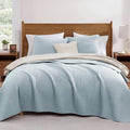 King Size Quilt-Lightweight Bedspreads Sky Blue King Quilt Bedding Set | Soft by WRENSONGE