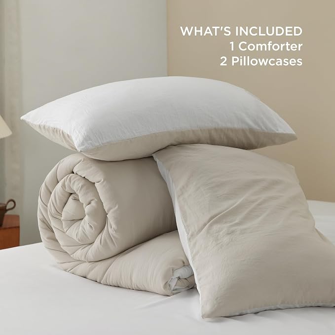Bedsure California King Comforter Set, Mineral Blue Soft Prewashed Bedding - Image 6