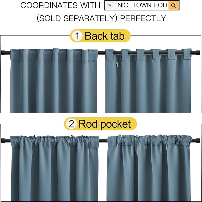 NICETOWN Vertical Blinds Window Curtain Panels - Image 3