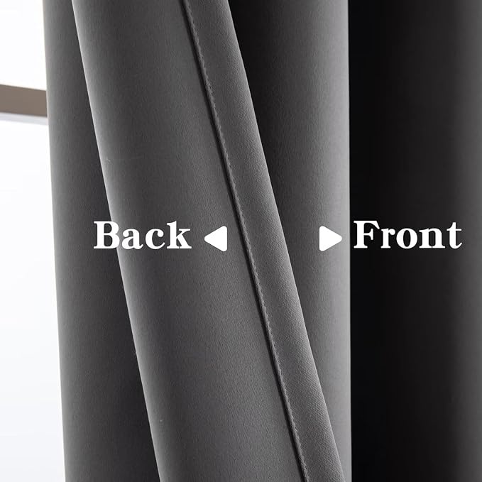 100% Blackout Curtains 108 Inch Length 2 Panels Set, Thermal Insulated Room - Image 4