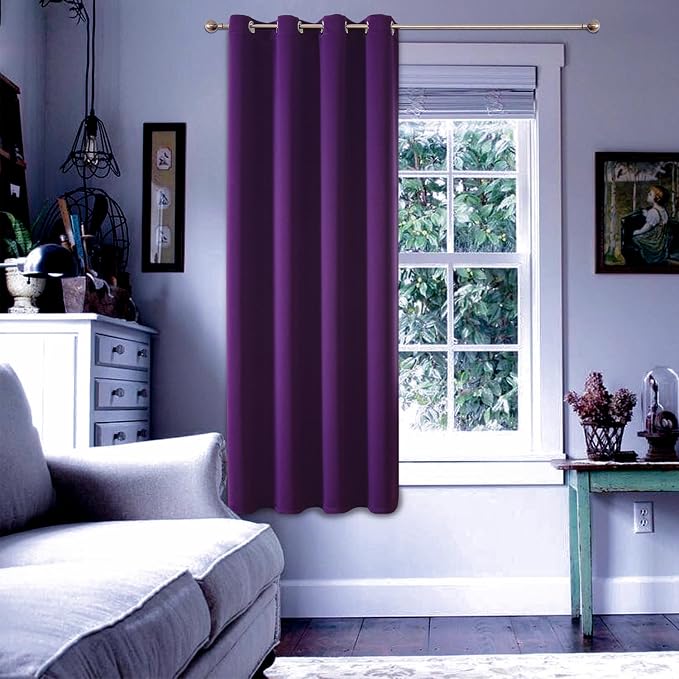 ChrisDowa Blackout Curtains Door Curtain 63 Inch Length Closet Drapes | 52W x by ChrisDowa
