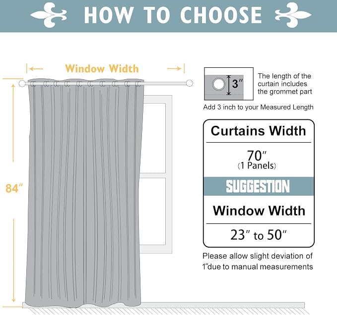 ChrisDowa Blackout Curtain 70 Inch Wide - Image 7