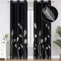 Black Blackout Curtains 84 Inch Long Light Blocking Curtains by ESTELARTEXTILER