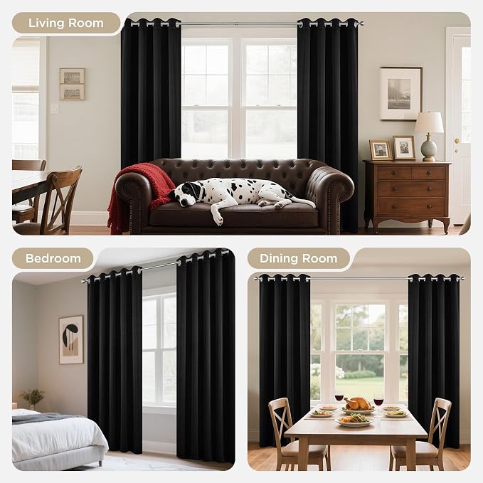 Joydeco Blackout Curtains 95 Inch Length 2 Panels Set, Thermal Insulated Long - Image 8
