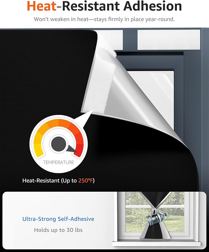 Blackout Curtains for Bedroom Portable 54"x84" Blackout Shades | 100% Black Out - Image 3