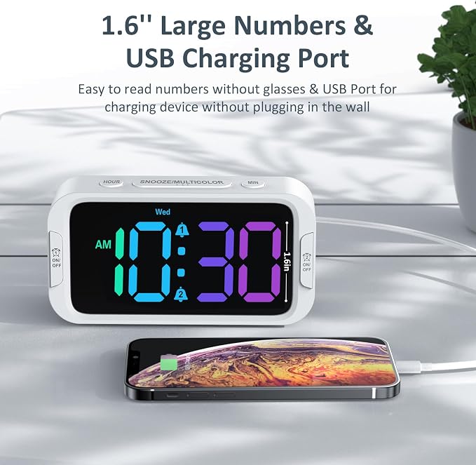 Odokee Digital Dual Alarm Clock - Image 6
