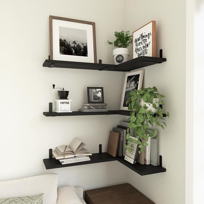 Wood Floating Shelves Set of 6, Shelves - Image 5