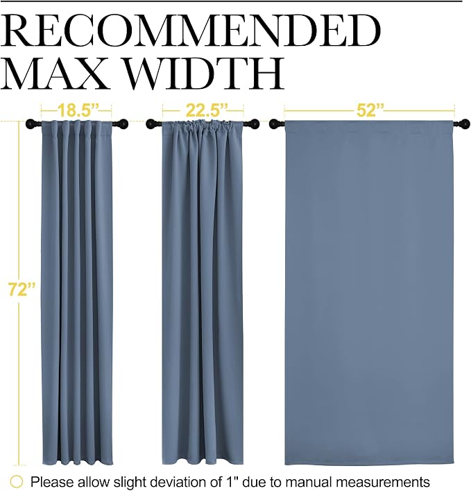 NICETOWN Window Treatment Blackout Curtains - Image 7