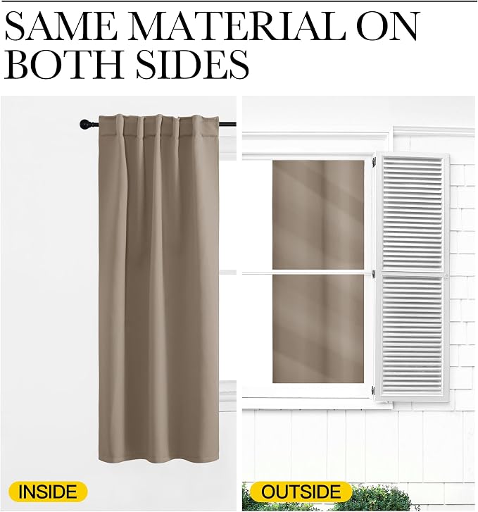 NICETOWN Bedroom Blackout Draperies and Window Treatment- 52 Width X 72 Length - Image 6