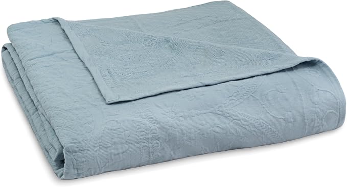 King Charles Modern Farmhouse Floral Matelasse Bedspread, 100% Cotton - Image 6