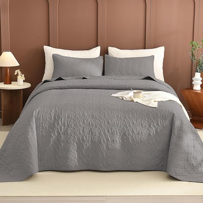 Lady Ann Gray Oversized King Bedspread 120x120 - Image 3