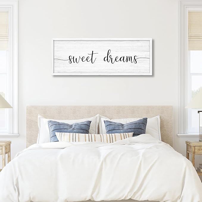 Sweet Dreams Wall Decor Above Bed 41.3''×15'' Large Farmhouse Wall Decor - Image 5
