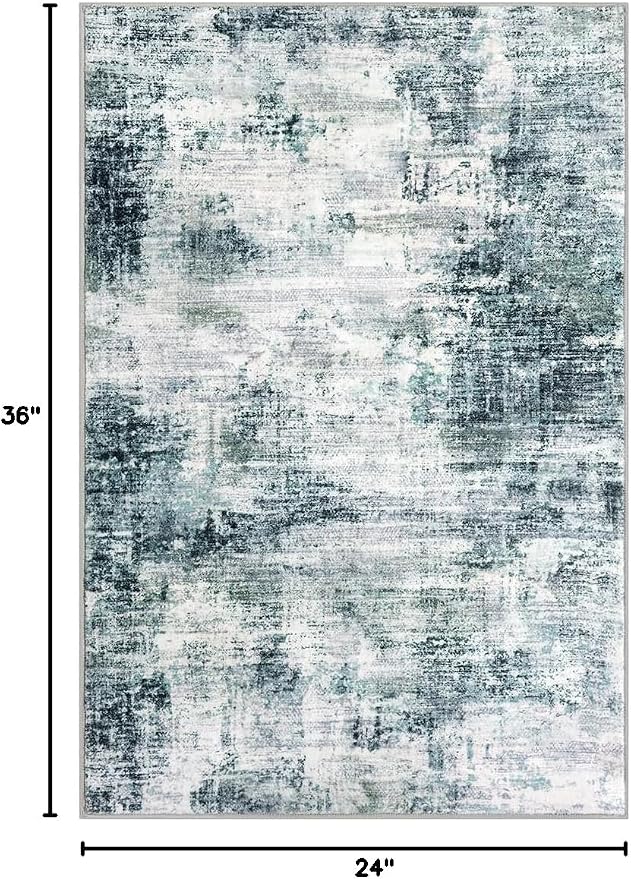 Small Abstract Area Rug 2x3 Ft Entryway Rugs Washable Door Mat Indoor Entrance - Image 2