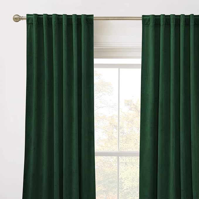 RYB HOME Velvet Room Divider Curtains - Image 2