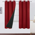 Red Blackout Curtains with Black Liner/40 x 72 Inch/Set of 2 Panels Room by Lemomo