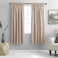 Warm Taupe Living Room Curtain Panels, Energy Saving Thermal Insulated Room by DONREN