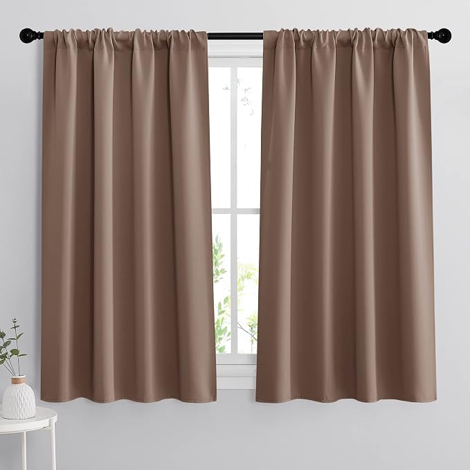 RYB HOME Blackout Curtains for Bedroom Living Room Nursery 63 inches Long | by RYBHOME