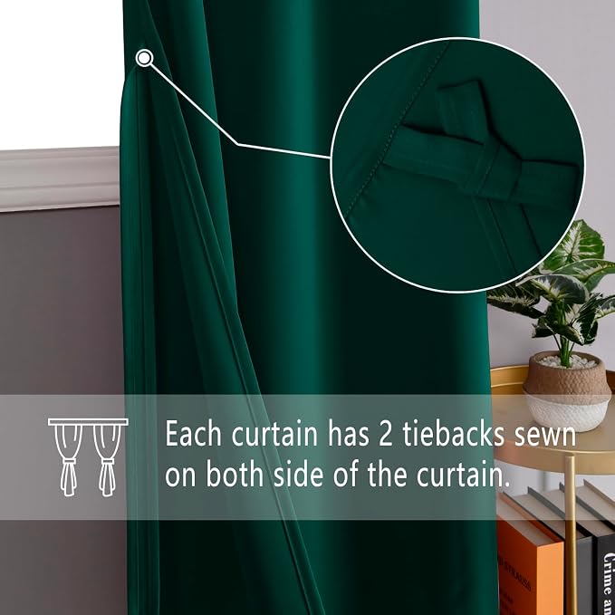 DWCN Blackout Curtains – Christmas Room Darkening Privacy Grommet Drapes - Image 2