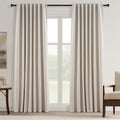 Topfinel 102 Inches Long Blackout Linen Curtains, Soundproofing Pinch Pleated by Topfinel