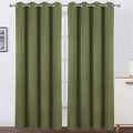 Olive Blackout Curtains/52 x 95 Inch/Set of 2 Panels Thermal Insulated Room by Lemomo